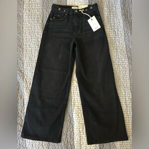 KanCan Black Cropped Wide-Leg High-Rise Jeans